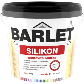 BARLET silikon pastovitá omítka rýhovaná, 25 kg