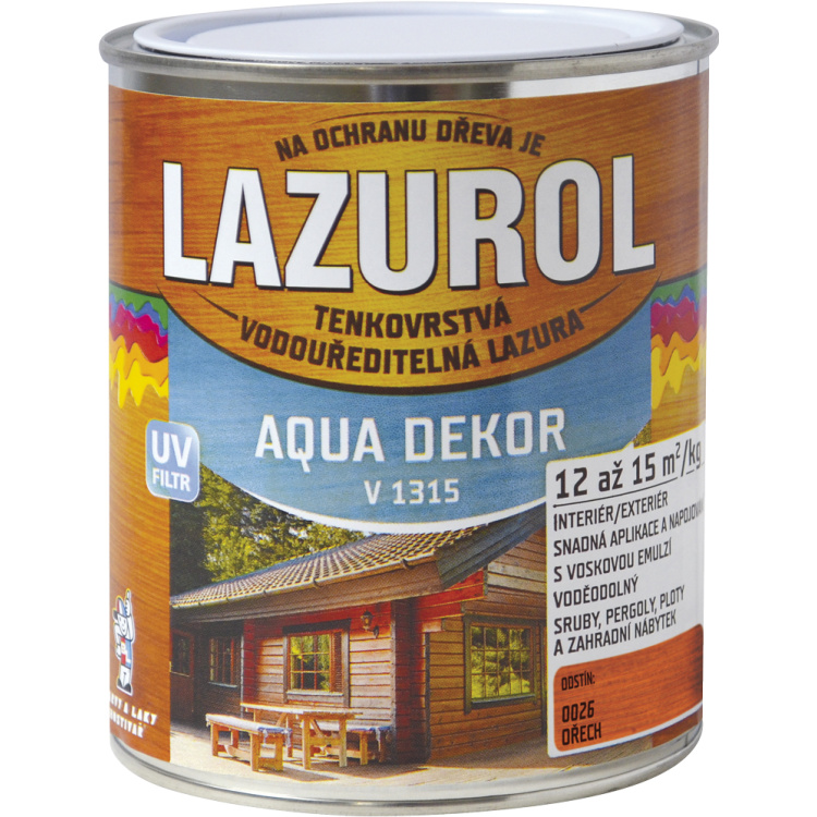 LAZUROL Aqua Dekor tenkovrstvová lazúra na drevo V1315
