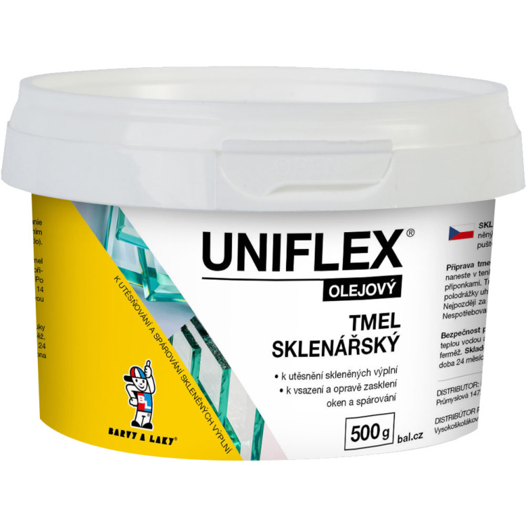 Uniflex olejový sklenársky tmel, pretierateľný