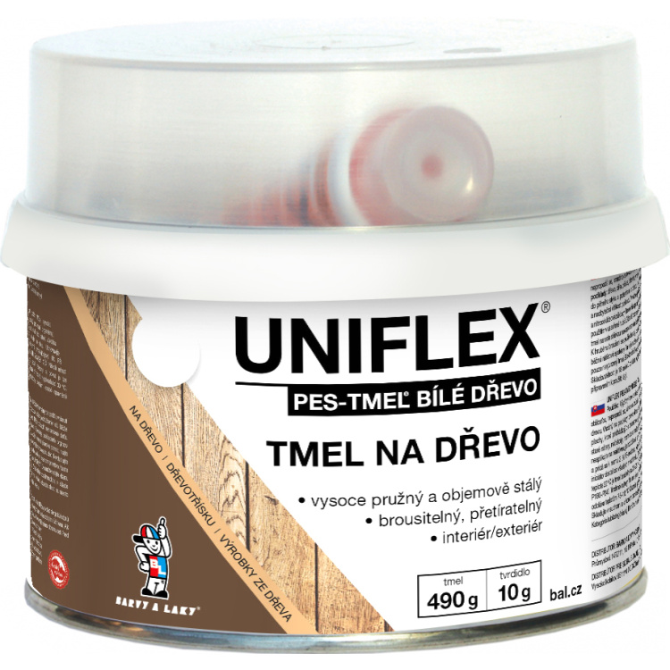 Uniflex PES-TMEL drevo, tmel na drevo, biely