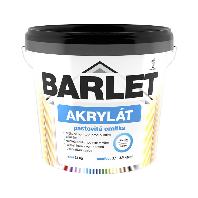BARLET akrylát pastovitá omietka ryhovaná, 25 kg